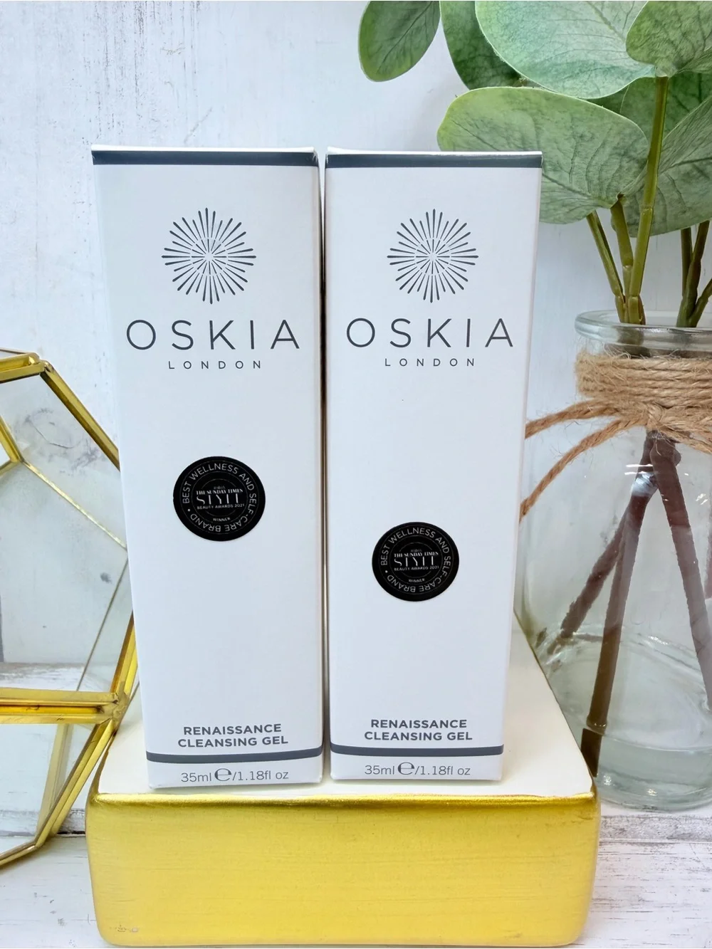 Oskia London Renaissance Cleansing Gel Bundle of 2 Travel Size Cleansers NWT